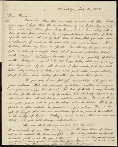 Letter from William Lloyd Garrison, Brooklyn, [Conn.], to Henry Egbert Benson, July 14, 1836