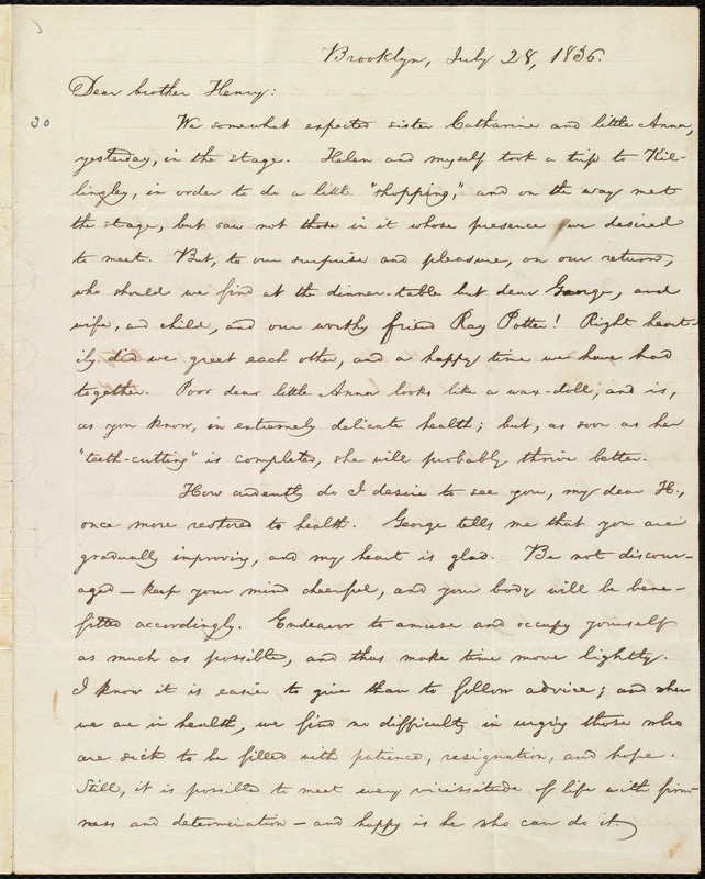Letter from William Lloyd Garrison, Brooklyn, [Conn.], to Henry Egbert