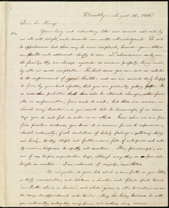 Letter from William Lloyd Garrison, Brooklyn, [Conn.], to Henry Egbert Benson, August 18, 1836