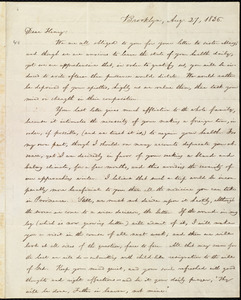 Letter from William Lloyd Garrison, Brooklyn, [Conn.], to Henry Egbert Benson, Aug. 27, 1836
