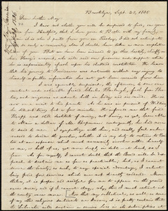 Letter from William Lloyd Garrison, Brooklyn, [Conn.], to Samuel Joseph May, Sept. 23, 1836