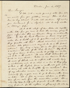 Letter from William Lloyd Garrison, Boston, [Mass.], to George William Benson, Jan. 4, 1837