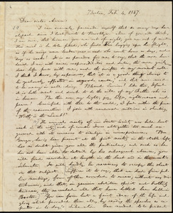 Letter from William Lloyd Garrison, Boston, [Mass.], to Anna Elizabeth Benson, Feb. 4, 1837