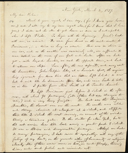 Letter from William Lloyd Garrison, New York, to Helen Eliza Garrison, March 2, 1837