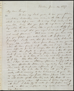 Letter from William Lloyd Garrison, Boston, [Mass.], to George William Benson, June 14, 1837