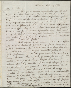 Letter from William Lloyd Garrison, Boston, [Mass.], to George William Benson, Oct. 20, 1837