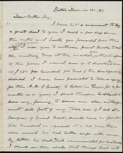 Letter from William Lloyd Garrison, Boston, [Mass.], to Samuel Joseph May, December 30, 1837