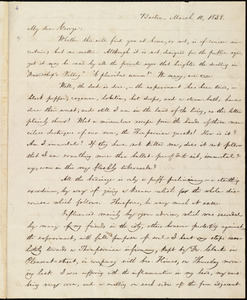 Letter from William Lloyd Garrison, Boston, [Mass.], to George William Benson, March 10, 1838