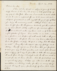 Letter from William Lloyd Garrison, Boston, [Mass.], to George William Benson, April 24, 1838