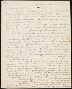 Letter from William Lloyd Garrison, New York, to George Thompson, May 7, 1838