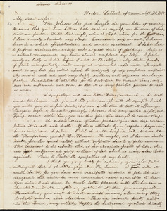 Letter from William Lloyd Garrison, Boston, [Mass.], to Helen Eliza Garrison, Sabbath afternoon, Sept. 23, 1838