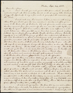 Letter from William Lloyd Garrison, Boston, [Mass.], to Samuel Joseph May, Sept. 24, 1838