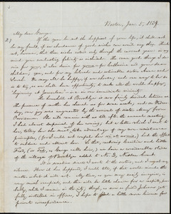 Letter from William Lloyd Garrison, Boston, [Mass.], to George William Benson, Jan. 5, 1839
