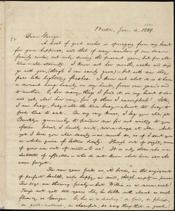 Letter from William Lloyd Garrison, Boston, [Mass.], to George William Benson, Jan. 4, 1839 [i.e. 1840]
