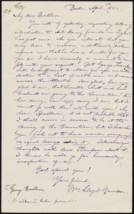 Letter from William Lloyd Garrison, Boston, [Mass.], to George Bradburn, April 24, 1840