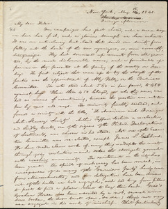 Letter from William Lloyd Garrison, New York, to Helen Eliza Garrison, May 16 [i.e. 15], 1840
