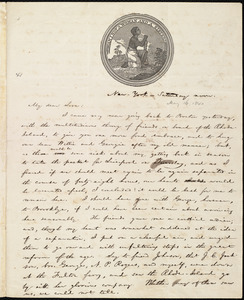 Letter from William Lloyd Garrison, New York, to Helen Eliza Garrison, Saturday noon, [May 16, 1840]