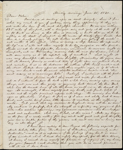 Letter from William Lloyd Garrison, [At sea], to Helen Eliza Garrison, Monday morning, June 15, 1840