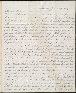 Letter from William Lloyd Garrison, London, [England], to Helen Eliza Garrison, June 29, 1840