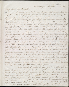 Letter from William Lloyd Garrison, Brooklyn, [Conn.], to Henry Clarke Wright, August [23], 1840