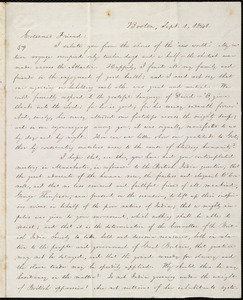 Letter from William Lloyd Garrison, Boston, [Mass.], to Joseph Pease, Sept. 1, 1840