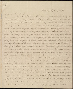 Letter from William Lloyd Garrison, Boston, [Mass.], to Samuel Joseph May, Sept. 6, 1840