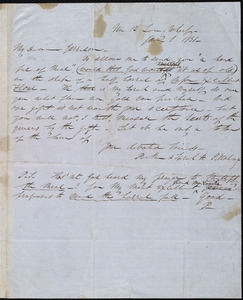 Letter from Parker Pillsbury, No. 12 Long Wharf, to William Lloyd Garrison, Jan. 1, 1851