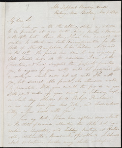 Letter from William Lloyd Garrison to George William Benson, [Nov. 1, 1834]