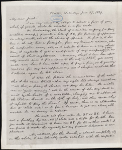 Copy of a letter from William Lloyd Garrison, No. 30, Federal St., Boston, [Mass.], to Jacob Horton, Saturday, June 27, 1829
