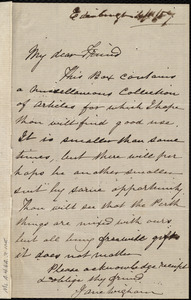Letter from Jane Wigham, Edinburgh, [Scotland], to Maria Weston Chapman, 4/11/[18]57