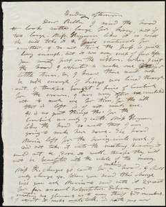 Letter from Mary Weston to Deborah Weston, Friday afternoon