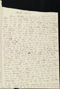Letter from Mary Weston, Boston, [Mass.], to Deborah Weston, Oct. 9, [1837?]