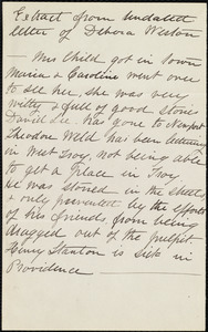 Extract from undated letter from Deborah Weston, [1836?]