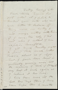 Letter from Mary Weston to Anne Warren Weston, Friday Evening 4th [1843?]