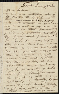 Letter from Mary Weston, [Boston, Mass.], to Deborah Weston, Sabbath Evening 22 Jan. [1837?]
