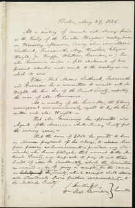 Minutes of an anti-slavery meeting by William Lloyd Garrison, Boston, [Mass.], May 27, 1836
