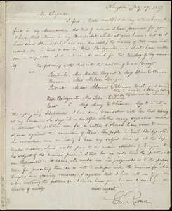 Letter from George Russell, Kingston, [Mass.], to Maria Weston Chapman, July 29, 1837