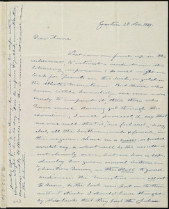 Letter from Amos Farnsworth, Groton, [Mass.], to Anne Warren Weston, 28 Nov. 1839