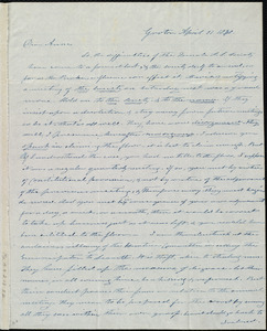 Letter from Amos Farnsworth, Groton, [Mass.], to Anne Warren Weston, April 11, 1840
