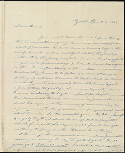 Letter from Amos Farnsworth, Groton, [Mass.], to Anne Warren Weston, April 4, 1842