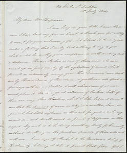 Letter from James Haughton, 34 Eccles St., Dublin, [Ireland], to Maria Weston Chapman, 18th July 1844