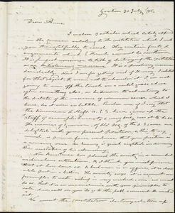 Letter from Amos Farnsworth, Groton, [Mass.], to Anne Warren Weston, 30 July [18]45