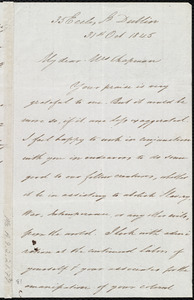Letter from James Haughton, 35 Eccles St., Dublin, [Ireland], to Maria Weston Chapman, 31st Oct. 1845