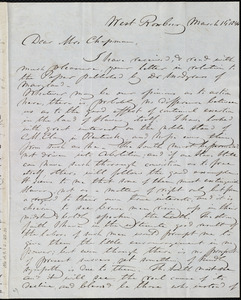 Letter from G. R. Russell, West Roxbury, [Mass.], to Maria Weston Chapman, March 14th, 1846