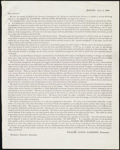 Letter from William Lloyd Garrison, Boston, [Mass.], June 1, 1846
