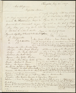 Letter from George Russell, Kingston, [Mass.], to Maria Weston Chapman, July 20, 1837