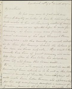 Letter from Jane Wigham, Edinburgh, [Scotland], to Maria Weston Chapman, 16th [day] of 8th month 1847
