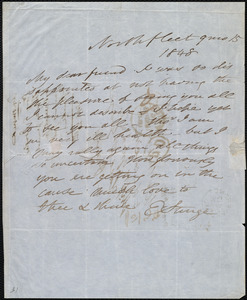 Letter from Esther Sturge, Northfleet, [England], to Maria Weston Chapman, 9 mo[nth] 15 [day] 1848