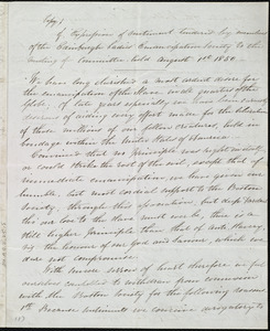 Letter from Eliza Wigham, 5 Gray Street, Edinburgh, [Scotland], to Anne Warren Weston, 8th month 30th [day] 1850