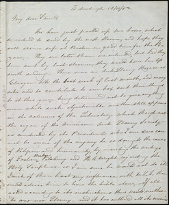 Letter from Maria Weston Chapman, Edinburgh, [Scotland], to Anne Warren Weston, 18/11/[18]52